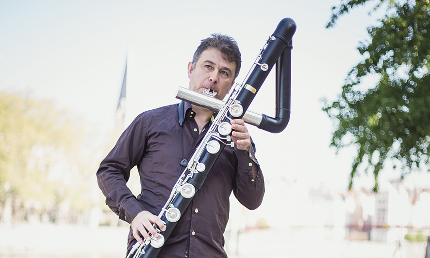 Fabrice Jünger, flûte octobasse - photo lyoncapitale.fr -